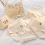 3 Pack Premium Soft Cotton Ribbed Mid-Waist Panty with Cute Design for Girls & Ladies